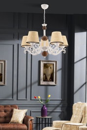 Opviq Fiona Coral Wood Blanco y Crema